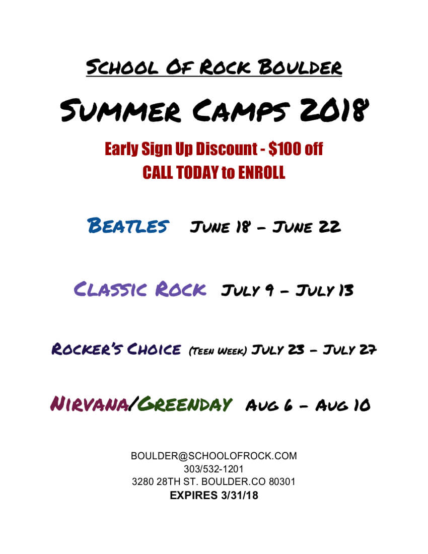 School of Rock Boulder Music Teachers & Studio
