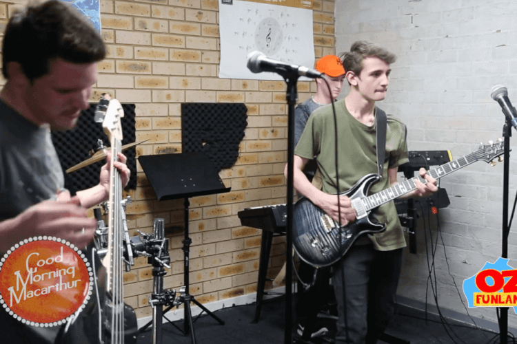 AllStar Robbie Cotterell jams with his local school band before the AllStars tour.